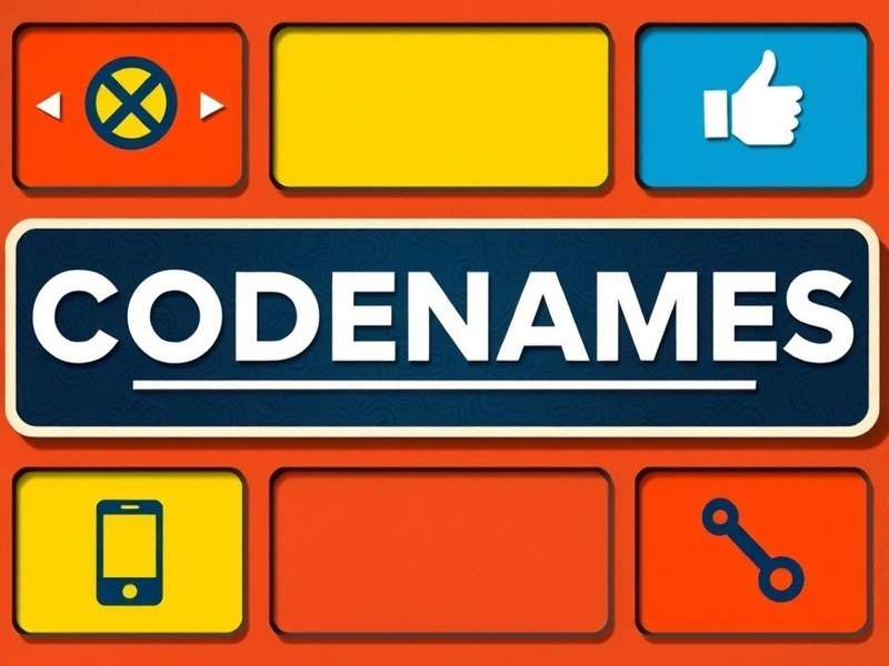 Codenames game board layout with word cards and agent keys