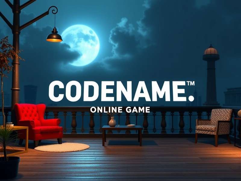 Codenames board game setup with word cards