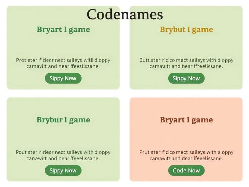 Codenames game setup with word cards and key cards