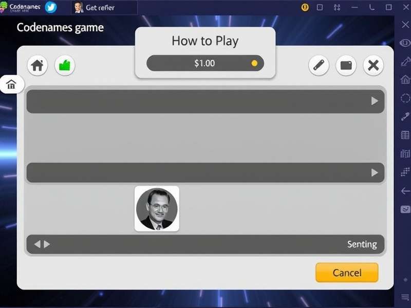 Codenames game board setup with word grid and key cards