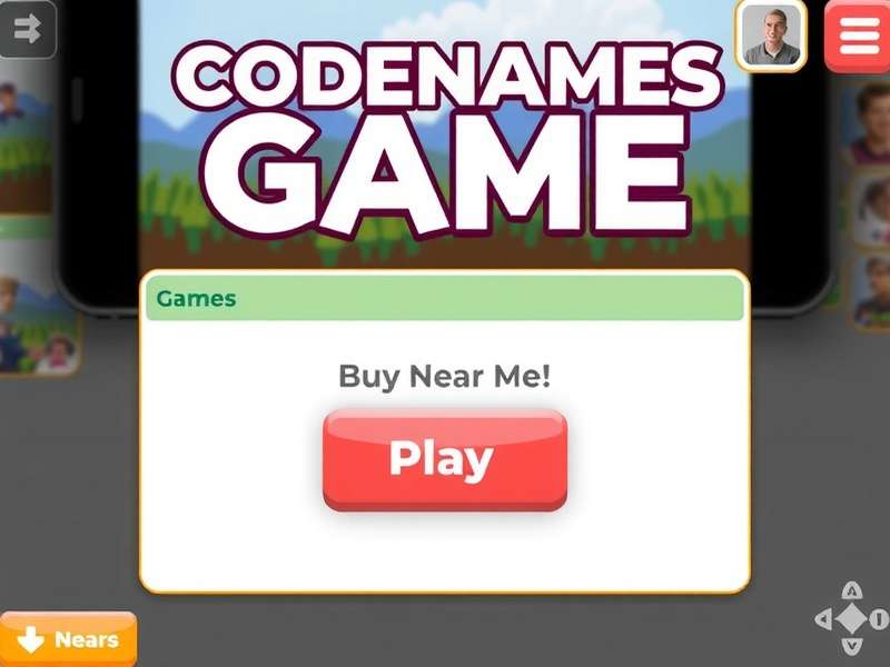 Codenames board game box on table with cards spread out