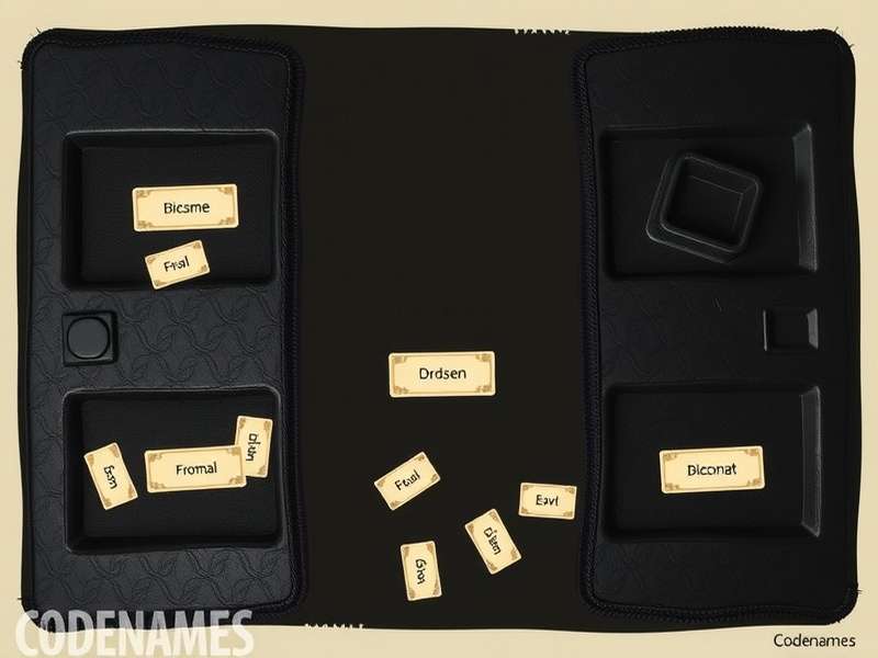 Codenames game variations spread out on a table