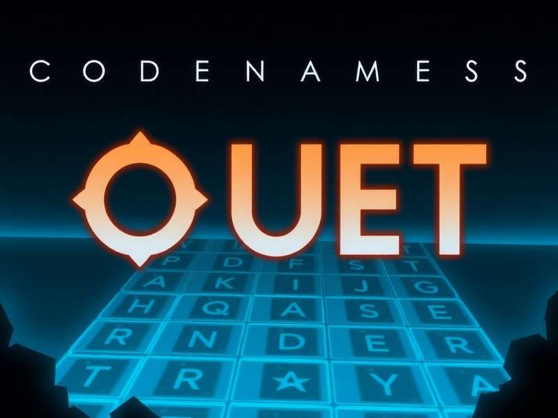 Codenames Duet board game setup with key cards and word grid