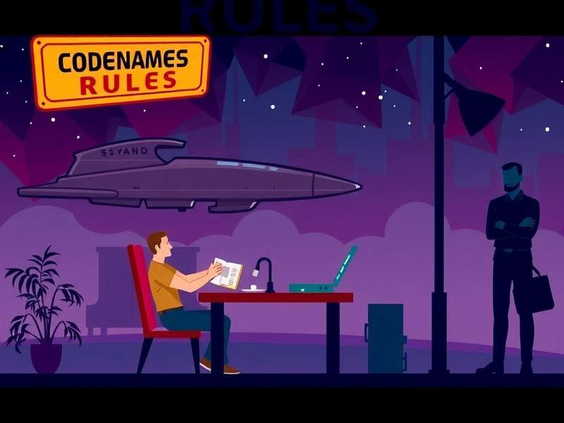 Codenames board game setup showing a 5x5 grid of word cards and the key card hidden from view