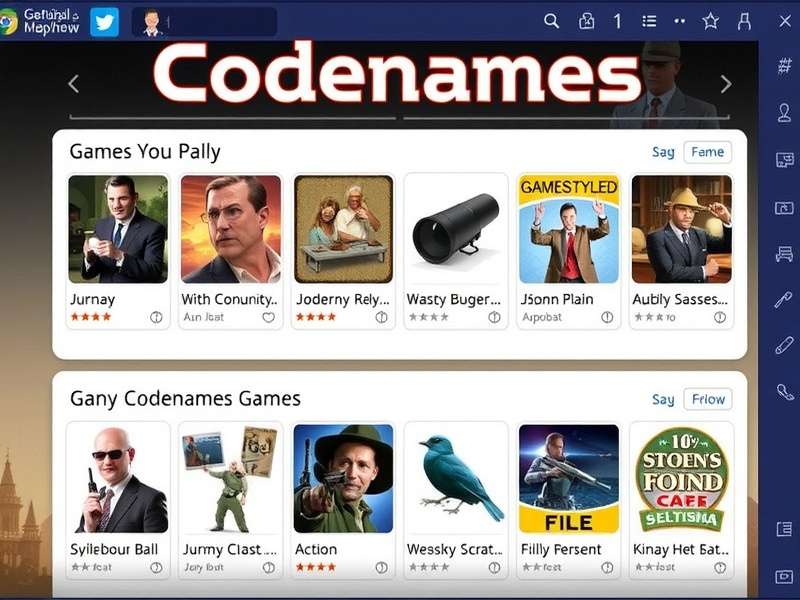 Codenames game box displayed on a store shelf with other board games