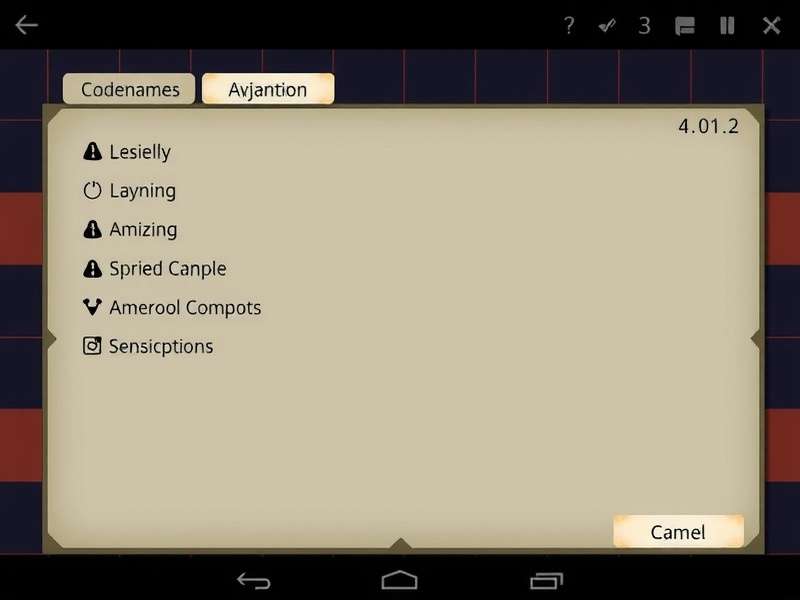 Codenames board game setup with word cards and key cards