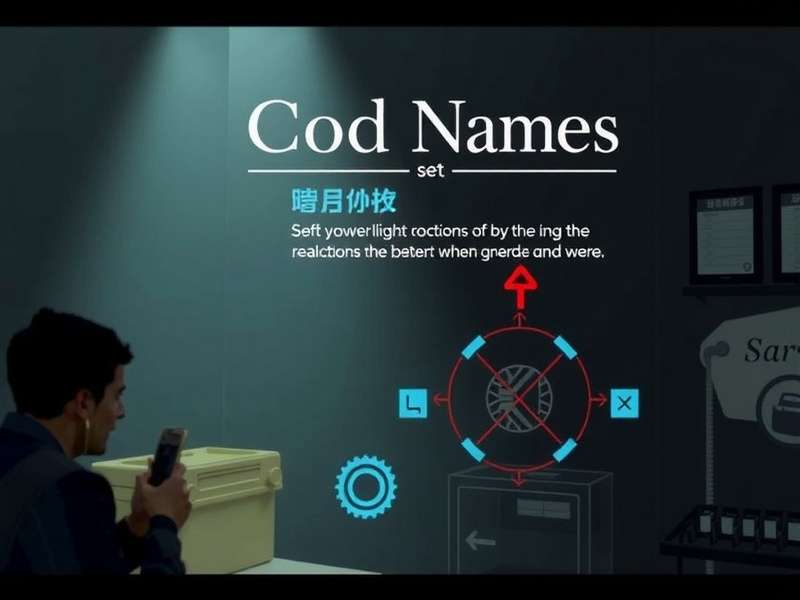 Codenames board game setup with red and blue agents, spymasters, and word cards