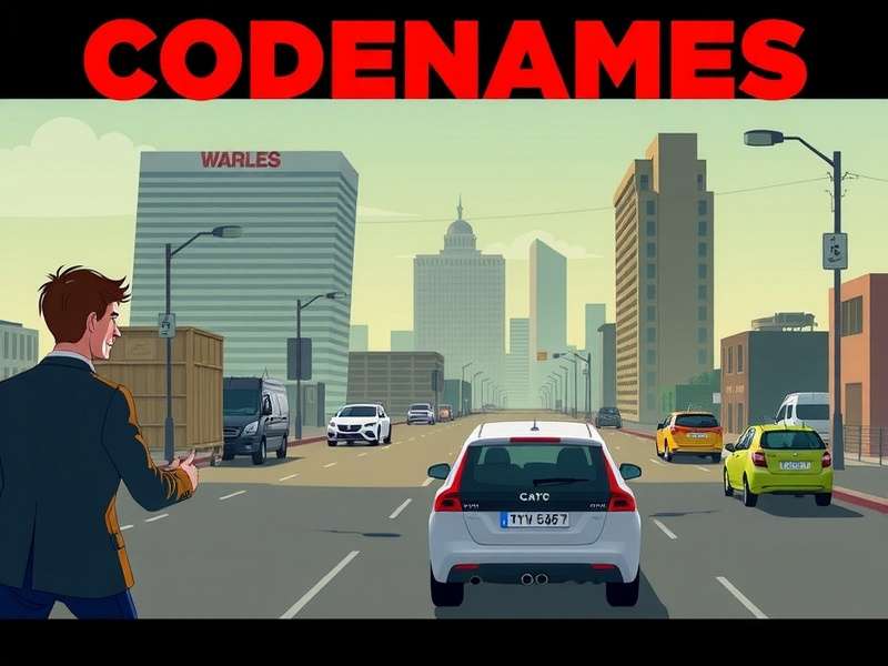 Codenames game board with red and blue agents and cards spread on a wooden table